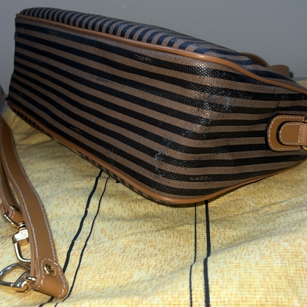 Fendi Brown and Black Striped Satchel - Picture 10 of 16